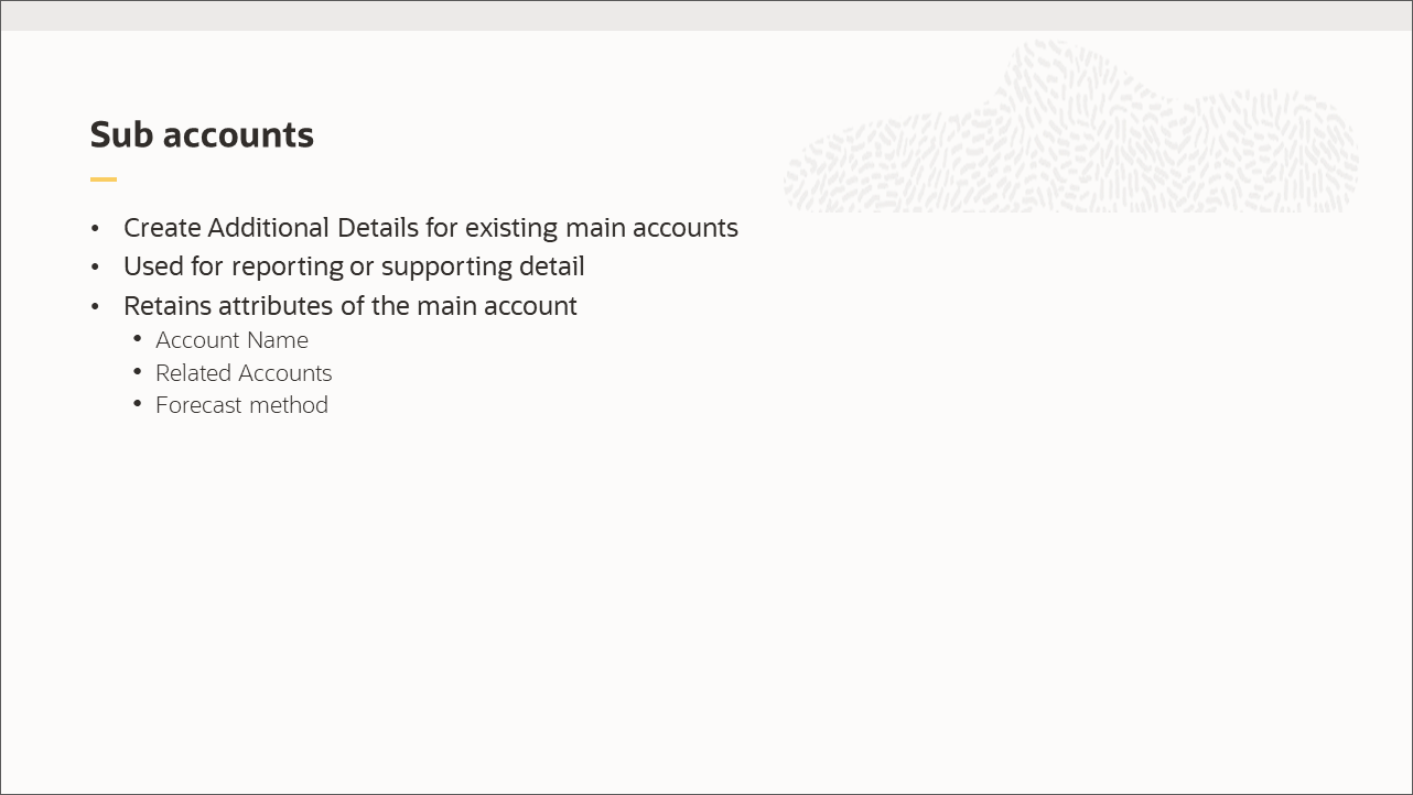 Interest-related and funding-related accounts